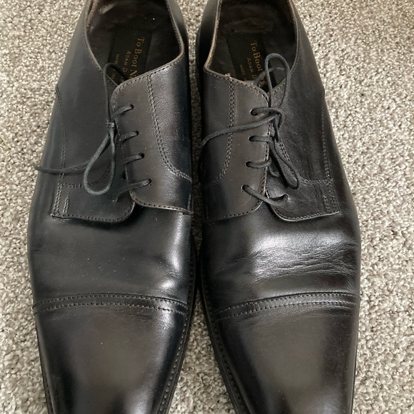Adam Derrick To Boot New York Black Oxford Cap Toe Dress Shoe